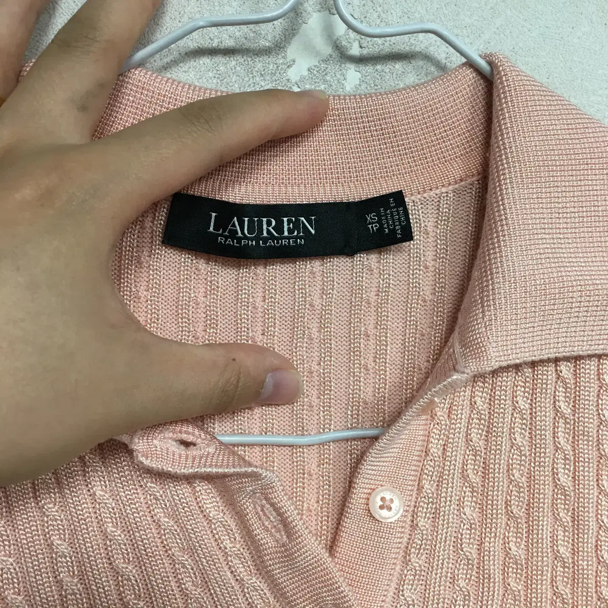 ラルフローレンポロウィメンズケーブルショートスリーブニット xs